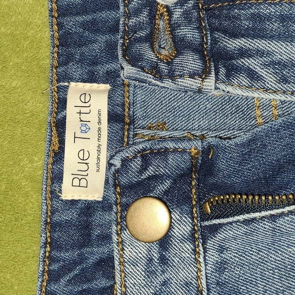 Blue Turtle Juniors Light Blue Washed Denim White Drawstring Waist Size 11 - Picture 9 of 12